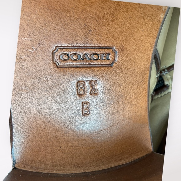 Coach Brand "Carole" Signature C's Logo Vintage Riding Style Boots Size 8.5B - Picture 4 of 12